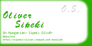oliver sipeki business card